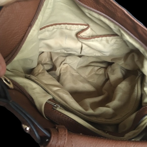 Brown and Gold Large Shoulder Bag - Picture 4 of 10